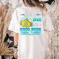 Librarian Teacher Dive Into A Good Book Reading Premium Tri-Blend Women's Comfort Colors T-Shirt Back Print Ivory