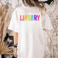 Library Squad Team Librarian Teacher Book Lover Women's Comfort Colors T-Shirt Back Print Ivory Library Squad Team Librarian Teacher Book Lover Women's Comfort Colors T-Shirt Back Print Ivory