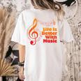Life Is Better With Music Theory Musician Teacher Notes Clef Women's Comfort Colors T-Shirt Back Print Ivory Life Is Better With Music Theory Musician Teacher Notes Clef Women's Comfort Colors T-Shirt Back Print Ivory
