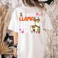 Llama Learning Teachers Students Alpaca Lover Back To School Women's Comfort Colors T-Shirt Back Print Ivory Llama Learning Teachers Students Alpaca Lover Back To School Women's Comfort Colors T-Shirt Back Print Ivory