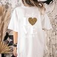 Love Leopard Print Teacher Cheetah School Inspire Teach Women's Comfort Colors T-Shirt Back Print Ivory Love Leopard Print Teacher Cheetah School Inspire Teach Women's Comfort Colors T-Shirt Back Print Ivory