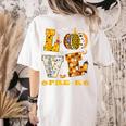 LOVE Pre-K Pumpkin Teacher Student Halloween Costume Women's Comfort Colors T-Shirt Back Print Ivory LOVE Pre-K Pumpkin Teacher Student Halloween Costume Women's Comfort Colors T-Shirt Back Print Ivory