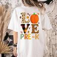Love Pre-k Teacher Shirts Autumn Fall Pumpkin Fall Leopard Women's Comfort Colors T-Shirt Back Print Ivory Love Pre-k Teacher Shirts Autumn Fall Pumpkin Fall Leopard Women's Comfort Colors T-Shirt Back Print Ivory