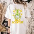 Mad Scientist Kids Youth Adult Science Teacher Chemistry Women's Comfort Colors T-Shirt Back Print Ivory