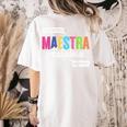 Maestra Fabulosa Bilingual Spanish Espanol Teacher School Women's Comfort Colors T-Shirt Back Print Ivory