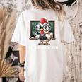Math Teacher Chicken Mathemachicken Pun Women's Comfort Colors T-Shirt Back Print Ivory Math Teacher Chicken Mathemachicken Pun Women's Comfort Colors T-Shirt Back Print Ivory