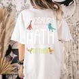 Math Teacher Dinosaurs Didn't Learn Math Mathematics Women's Comfort Colors T-Shirt Back Print Ivory