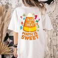Math Teacher Halloween Costume Trick Or Treat Math Sweet Women's Comfort Colors T-Shirt Back Print Ivory Math Teacher Halloween Costume Trick Or Treat Math Sweet Women's Comfort Colors T-Shirt Back Print Ivory