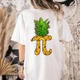 Math Teacher Hawaiian Shirts Pineapple Pi Day Symbol Women's Comfort Colors T-Shirt Back Print Ivory