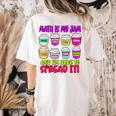 Math Teacher My Jam Here To Spread Mathematics Humor Women's Comfort Colors T-Shirt Back Print Ivory Math Teacher My Jam Here To Spread Mathematics Humor Women's Comfort Colors T-Shirt Back Print Ivory