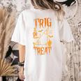 Math Teacher Nerd Student Halloween Trig Or Treat Women's Comfort Colors T-Shirt Back Print Ivory