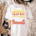 Math Teachers Love Brains Halloween Costume Zombie For Men Women Women's Comfort Colors T-Shirt Back Print Ivory