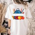 Ms Johnson Personalized Name Back To School Teacher For Men Women Kids Women's Comfort Colors T-Shirt Back Print Ivory