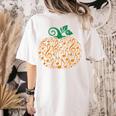 Music Notes Pumpkin Music Teacher Halloween Women's Comfort Colors T-Shirt Back Print Ivory