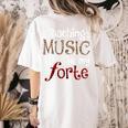 Music Teacher Teaching Music Is My Forte For Music Lovers Women's Comfort Colors T-Shirt Back Print Ivory