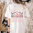 In October 2nd Grade Teachers Wear Pink Ribbon Breast Cancer Women's Comfort Colors T-Shirt Back Print Ivory