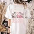 In October Pre-K Teachers Wear Pink Ribbon Breast Cancer Women's Comfort Colors T-Shirt Back Print Ivory