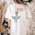 Oh Hello First Graders Cute Pigeon 1st Grade Teacher Women's Comfort Colors T-Shirt Back Print Ivory