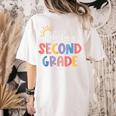 Oh Hey Second Grade First Day Of Teacher Girls Boys Kids Women's Comfort Colors T-Shirt Back Print Ivory