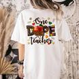One Dope Teacher Women's Comfort Colors T-Shirt Back Print Ivory One Dope Teacher Women's Comfort Colors T-Shirt Back Print Ivory