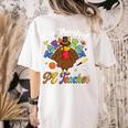 One Thankful PE Teacher Turkey Thanksgiving -Adults & Kids Classic Fit Polyester 100 Short Sleeve Women's Comfort Colors T-Shirt Back Print Ivory