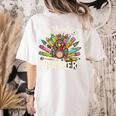 One Thankful Teacher Cute Thanksgiving Turkey School Women's Comfort Colors T-Shirt Back Print Ivory One Thankful Teacher Cute Thanksgiving Turkey School Women's Comfort Colors T-Shirt Back Print Ivory