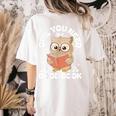 Owl You Need Is A Good Book Teacher Librarian Reading Women's Comfort Colors T-Shirt Back Print Ivory Owl You Need Is A Good Book Teacher Librarian Reading Women's Comfort Colors T-Shirt Back Print Ivory