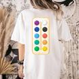 Paint Palette ArtSet Halloween Costume For Teachers Students For Men Women Kids Women's Comfort Colors T-Shirt Back Print Ivory
