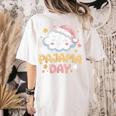 Pajama Day School Spirit Week Fun Cloud Teacher Women's Comfort Colors T-Shirt Back Print Ivory Pajama Day School Spirit Week Fun Cloud Teacher Women's Comfort Colors T-Shirt Back Print Ivory