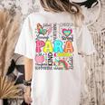Para Paraprofessional Paraeducator Teacher Back To School Women's Comfort Colors T-Shirt Back Print Ivory