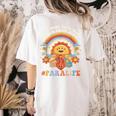 Paraprofessional Para Life Sun Flower Teacher Back To School Women's Comfort Colors T-Shirt Back Print Ivory