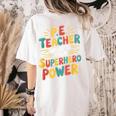 PE Gym School Coach PE Teacher What's Your Superhero Power Women's Comfort Colors T-Shirt Back Print Ivory PE Gym School Coach PE Teacher What's Your Superhero Power Women's Comfort Colors T-Shirt Back Print Ivory