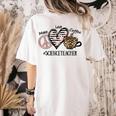 Peace Love Coffee Science Teacher Women's Comfort Colors T-Shirt Back Print Ivory Peace Love Coffee Science Teacher Women's Comfort Colors T-Shirt Back Print Ivory
