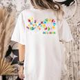 Peace Love Inclusion Sped Squad Special-Ed Teacher Daycare Women's Comfort Colors T-Shirt Back Print Ivory