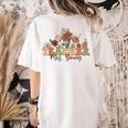 Personalized Name Teacher Mrs Young Back To School Custom Women's Comfort Colors T-Shirt Back Print Ivory