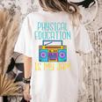 Physical Education Is My Jam PE Teacher Women's Comfort Colors T-Shirt Back Print Ivory