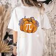 Pi Day Pumpkin Pi Math Teacher Halloween Costume Women's Comfort Colors T-Shirt Back Print Ivory