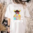 Pirate Math Teacher Skull Pirate Halloween Costume Women's Comfort Colors T-Shirt Back Print Ivory