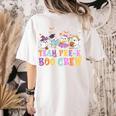 Pre-K Boo Crew Ghost Halloween Teacher Student Women's Comfort Colors T-Shirt Back Print Ivory Pre-K Boo Crew Ghost Halloween Teacher Student Women's Comfort Colors T-Shirt Back Print Ivory