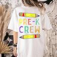 Pre-K Crew PreK Teachers Back To School Women's Comfort Colors T-Shirt Back Print Ivory Pre-K Crew PreK Teachers Back To School Women's Comfort Colors T-Shirt Back Print Ivory