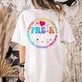 Pre K Dream Team Back To School Boys First Day Teacher Women's Comfort Colors T-Shirt Back Print Ivory