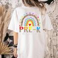 PreK Dream Team Leopard Rainbow Teacher Squad Back To School Women's Comfort Colors T-Shirt Back Print Ivory PreK Dream Team Leopard Rainbow Teacher Squad Back To School Women's Comfort Colors T-Shirt Back Print Ivory