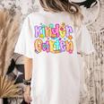 Preppy Kindergarten First Day Of School Teachers Girls Boys Women's Comfort Colors T-Shirt Back Print Ivory