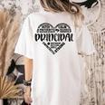 Principal Heart Life School Principal Teacher Appreciation Women's Comfort Colors T-Shirt Back Print Ivory