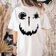 Pumpkin Artist Halloween Art Teacher Women's Comfort Colors T-Shirt Back Print Ivory Pumpkin Artist Halloween Art Teacher Women's Comfort Colors T-Shirt Back Print Ivory