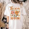 Pumpkin Teacher Preppy Fall In Love With Learning Autumn Women's Comfort Colors T-Shirt Back Print Ivory Pumpkin Teacher Preppy Fall In Love With Learning Autumn Women's Comfort Colors T-Shirt Back Print Ivory