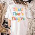 There Their They'Re English Class Grammar Joke Teacher Women's Comfort Colors T-Shirt Back Print Ivory There Their They'Re English Class Grammar Joke Teacher Women's Comfort Colors T-Shirt Back Print Ivory
