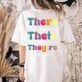 There Their They'Re English Teacher Grammar Memes Women's Comfort Colors T-Shirt Back Print Ivory There Their They'Re English Teacher Grammar Memes Women's Comfort Colors T-Shirt Back Print Ivory