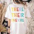 There Their They’Re Grammar Joke For English Teacher Student Women's Comfort Colors T-Shirt Back Print Ivory There Their They’Re Grammar Joke For English Teacher Student Women's Comfort Colors T-Shirt Back Print Ivory