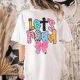 Lets Read Reading Teacher Back To School Literacy Pencil Bow Women's Comfort Colors T-Shirt Back Print Ivory Lets Read Reading Teacher Back To School Literacy Pencil Bow Women's Comfort Colors T-Shirt Back Print Ivory